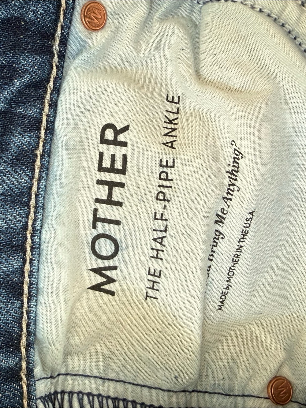MOTHER The Half-Pipe Ankle Jeans Women’s 27 Wide Leg Barrel Crop Medium Wash - Picture 4 of 6